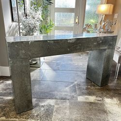Tin Clad Industrial Style Sofa Table Or Console 