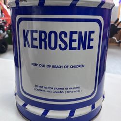 5 Gl Kerosene Can. Full With Fuel Unopened Black Vintage Cans 