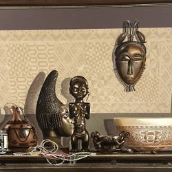 Large African Oil Painting -Excellent Condition 