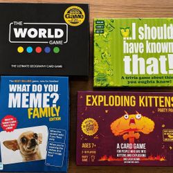 Board Game Bundle – Exploding Kittens, What Do You Meme & More