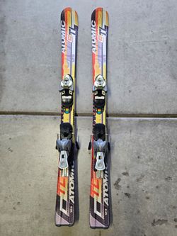 Atomic ETL 123cm Snow Skis Tuned Waxed Binding Check