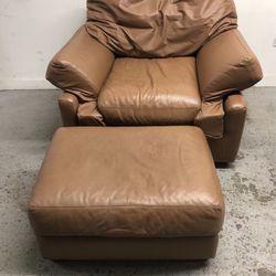 Real leather very comfortable chair with Ottoman