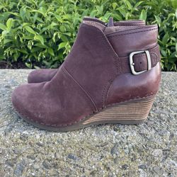 Dansko Shirley Wedge Ankle Boot Bootie Women size US 7.5 - 8 ( Eu Size 38)