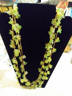 Necklaces earrings and ring and bracelet