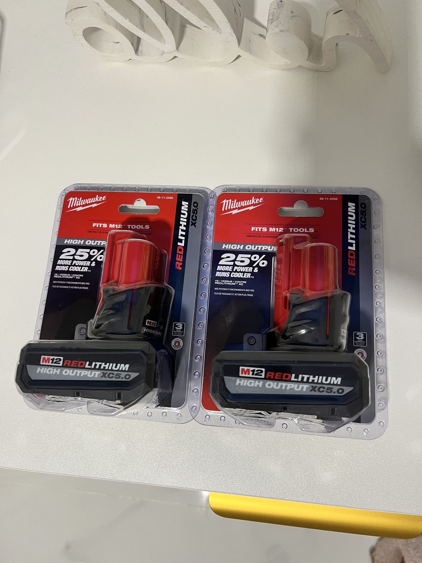 M12 12-volt Lithium-ion XC High Output 5 Ah Battery (2-pack)