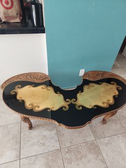 Hollywood regency table and two side tables set!