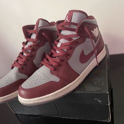 Air Jordan 1s.  Size 14  Maroon/grey/white