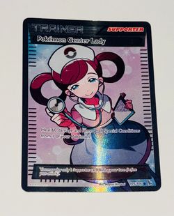 FULL ART trainer Pokemon Center Lady ULTRA RARE 105/106 Pokemon XY Flashfire Holo - LP