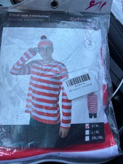 Finding Waldo adult costume size small and medium new