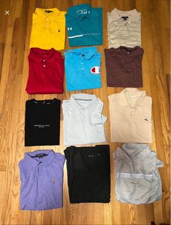 12 short sleeve shirts men’s size large &  X-Large $50 Execellet condition