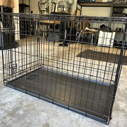Large Wire Dog Crate With Plastic Tray - 2 Available 