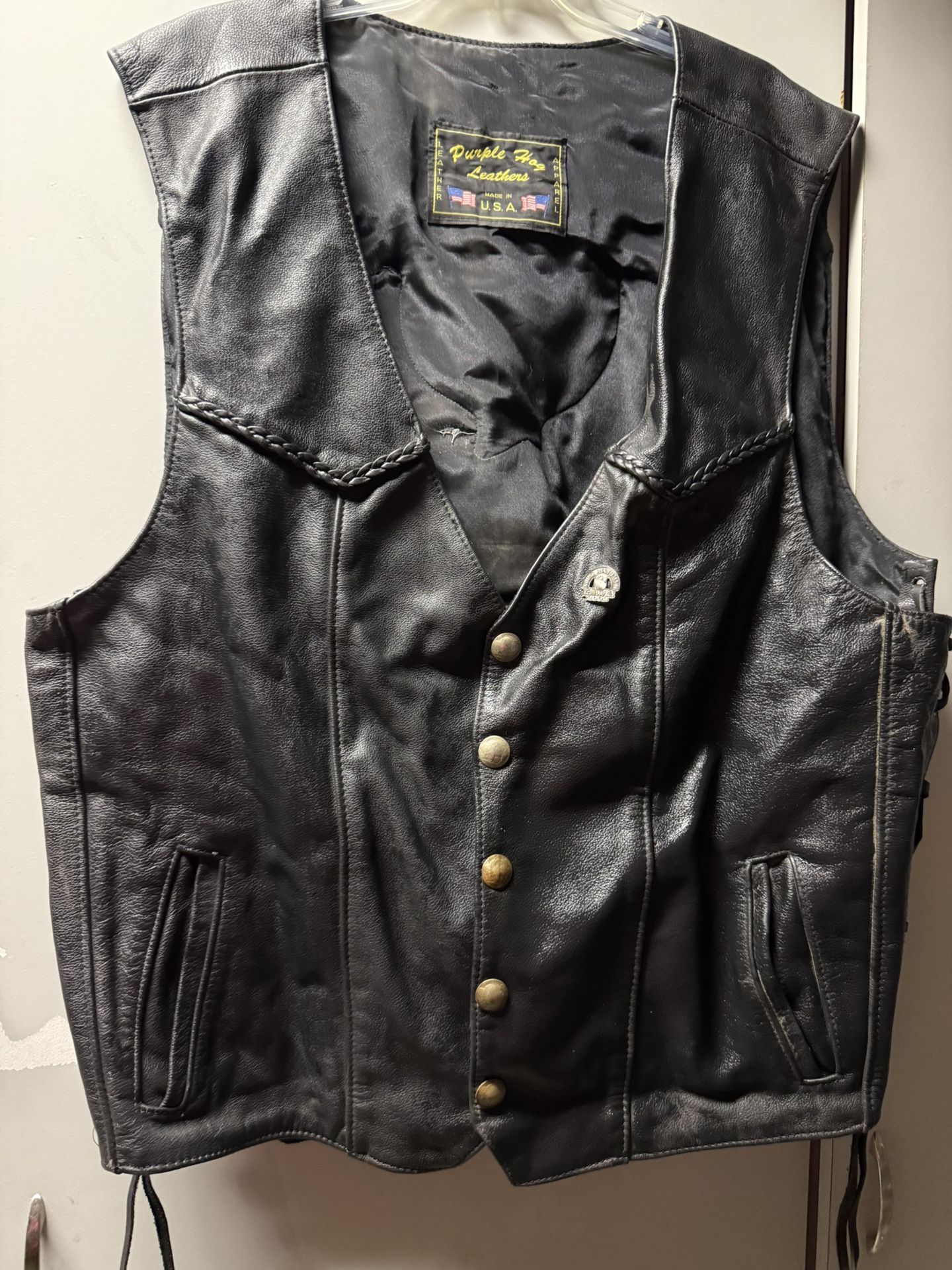 Hadley Davidson Leather Vest