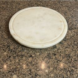 Round Marble Footed Tray