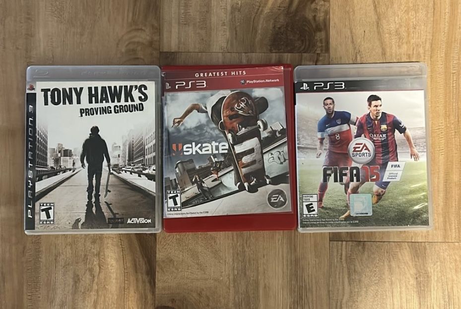 PS3 Games – Skate 3, Tony Hawk’s Proving Ground, FIFA 15