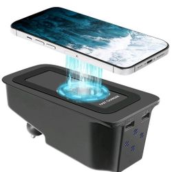 Wireless Car Charger for Volvo XC90 XC60 V90 V60 S90 S60, Car Wireless Charging Pad with QC 3.0 USB Port open box new selling for only $30