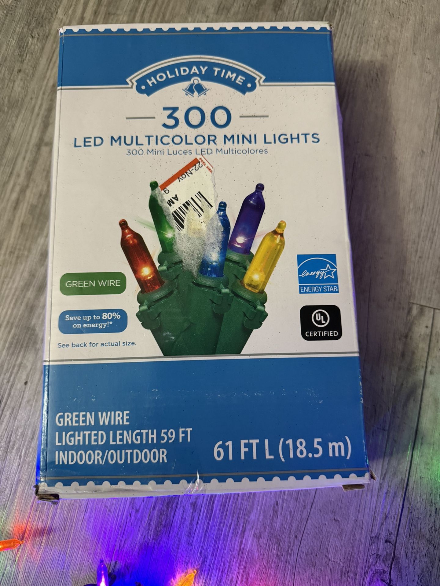 Two - 61 FT  LED Multicolor Mini Lights