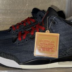 Jordan 3 Levi’s Blue Denim men’s size 10.5