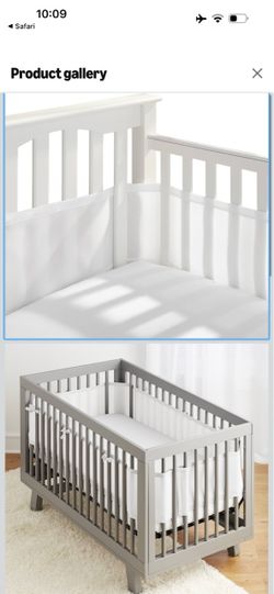 BreathableBaby Breathable Mesh Liner for Full-Size Cribs x2
