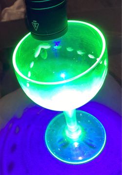 Set of 6 Vintage Uranium Glass Cordial Glasses - Art Deco (Cypress 77429)