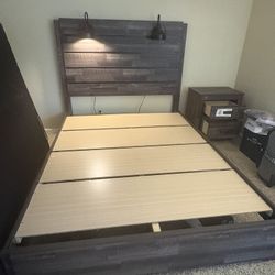 Elegant Queen Bedroom Set – Modern Dark Wood Finish