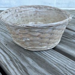 Small Whicker Basket Wood Harvest Garden Plant Pot Natural organizer storage