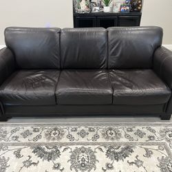 Espresso, Leather Sofa, And Loveseat
