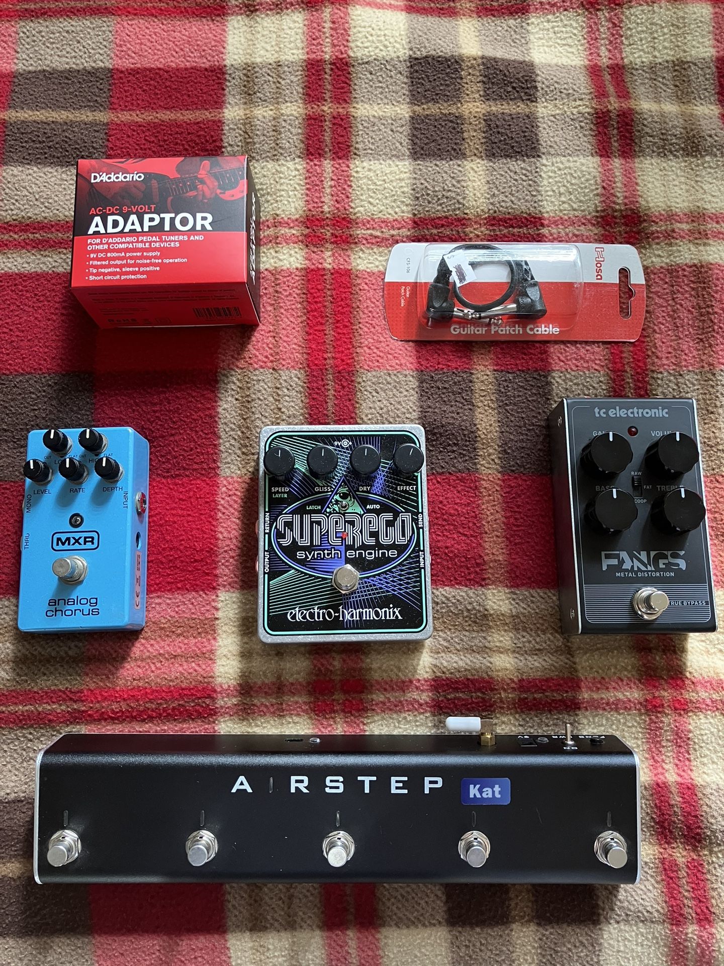 Guitar Pedal Mix with adapters and Plugs