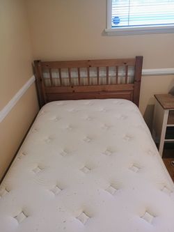 Twin bed with mattress