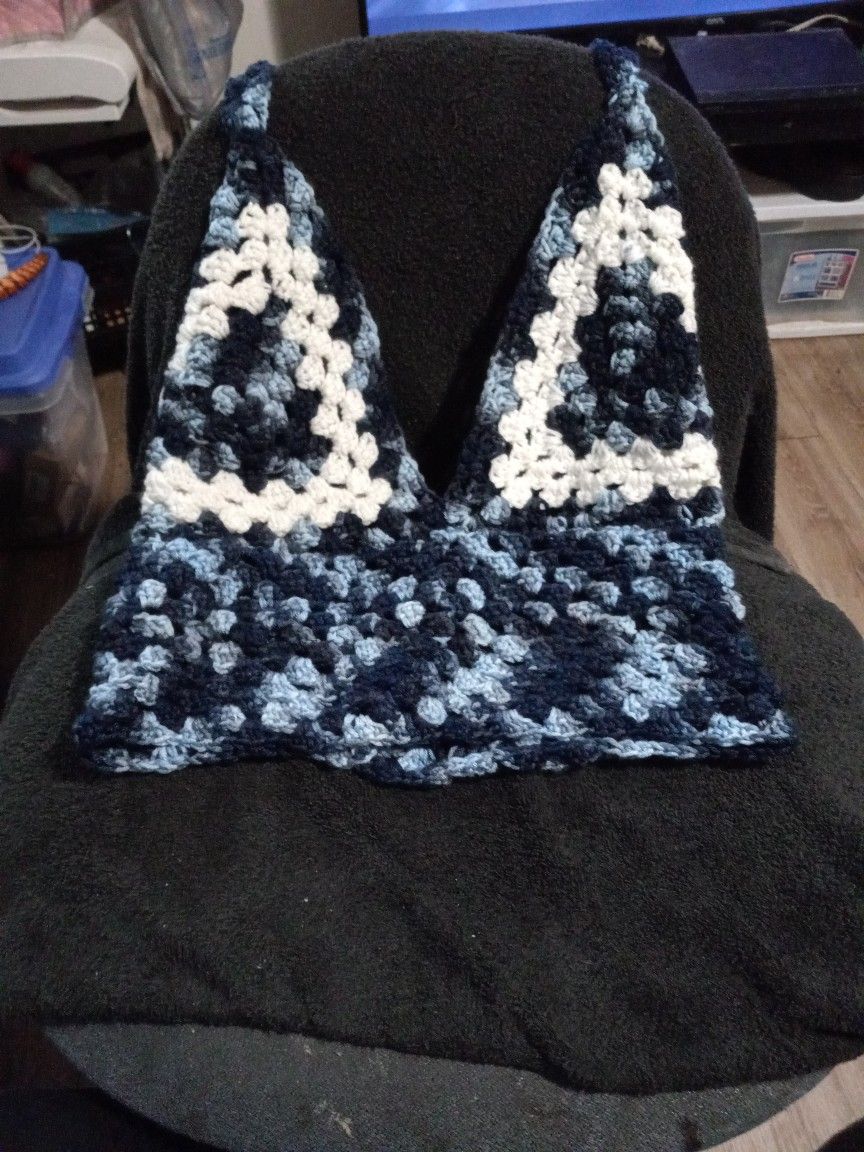 Jean Crochet Halter Top