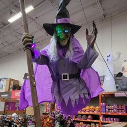12 ft animated hovering witch