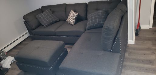 Sectional with ottoman $799 $2 down no credit check financing