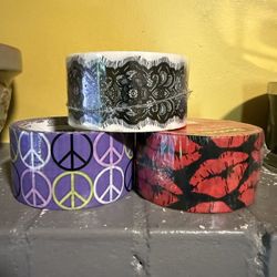 New SCOTCH DUCT TAPE Limited Edition Designs - PEACE, LACE VEGAS, & PUCKER UP 