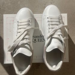 Alexander McQueen Oversized Sneakers White/Patchouli Size 41 Authentic Clean With Box