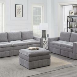 Sofa, Love Seat & Ottoman