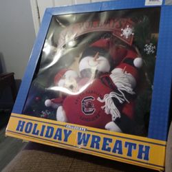 USC GAMECOCKS HOLIDAY WREATH