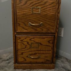2  Door Wood File Cabinets 