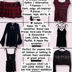 🖤 Goth / Alt Women’s Clothing Yard Sale ~ New With Tags 🖤