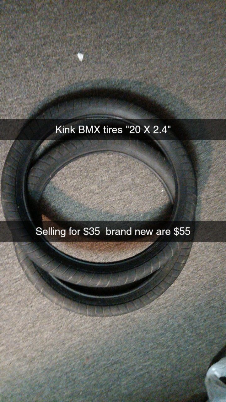 20 by 2.4 Kink BMX Tires Brand New
