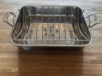 Large Cuisinart stainless steel roasting pan