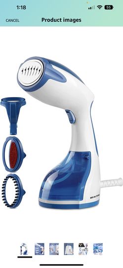 BEAUTURAL Steamer for Clothes, Portable Handheld Garment Fabric Wrinkles Remover, 30-Second Fast Heat-up, Auto-Off, Large Detachable Water Tank