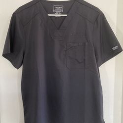 Men’s Cherokee Small Gray Scrubs Top Bottom Set