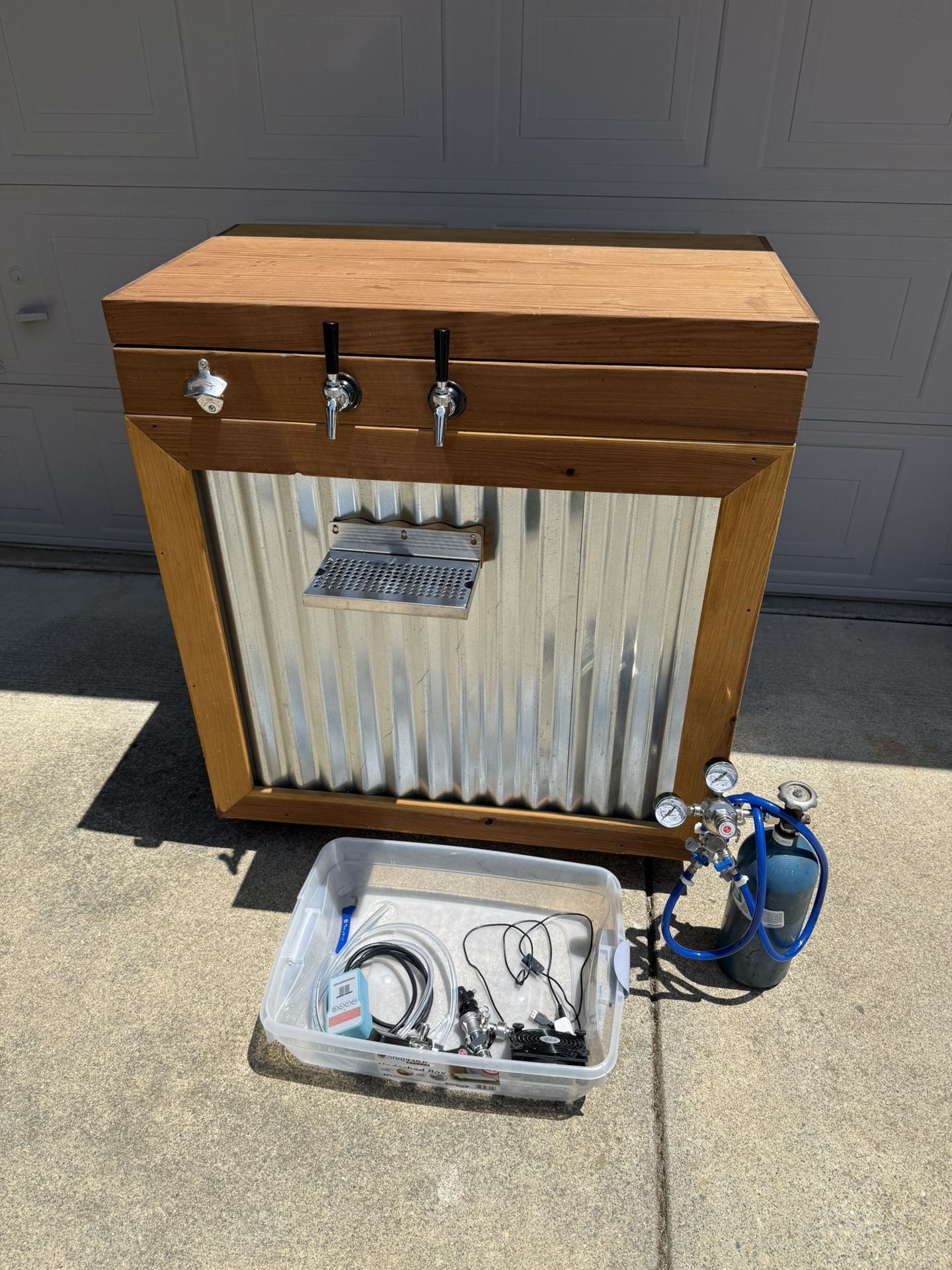 Custom Made 2 Tap Kegerator With All Pictured Accessories Included 39"W x 24"D x 44"T