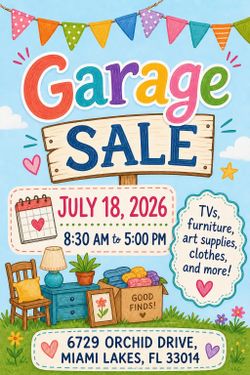 GARAGE SALE THIS SATURDAY!!