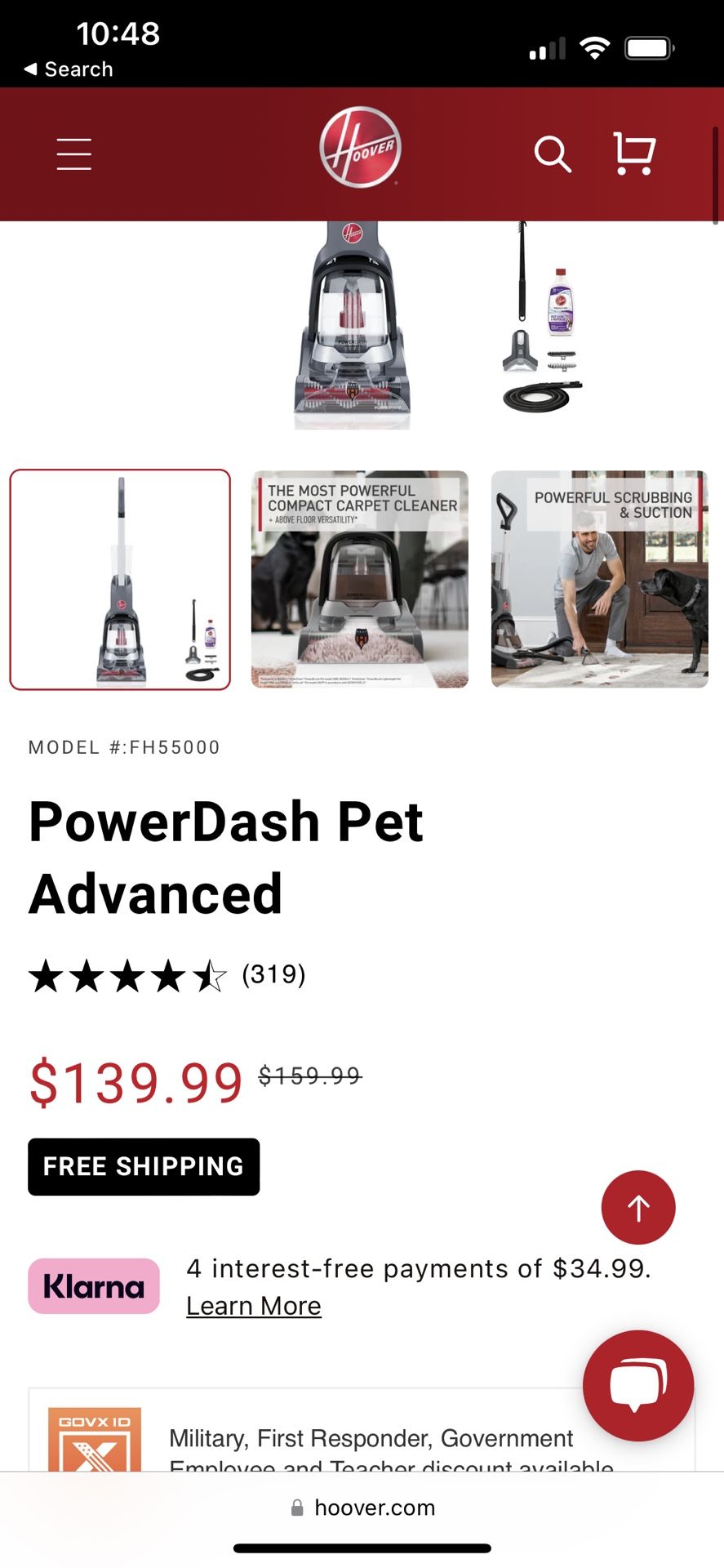 Hoover Pet Carpet Cleaner