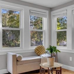 Bench Ottoman New in Original Packaging Stunning With Storage and Bolster Pillows Retailed For $267. 