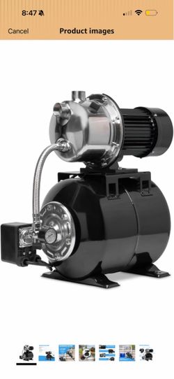 XtremepowerUS 1.6HP Shallow Well Pump with Pressure Tank, 1320GPH, 115V, Pressure Switch, Automatic Water Booster Jet Pump for Home, Garden, Lawn 50 $
