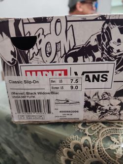 Vans marvel men 7.5