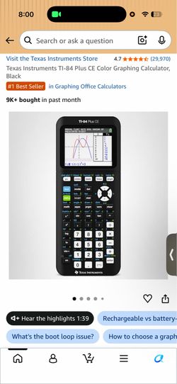 TI-84 plus ce calculator