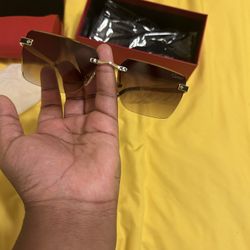 Cartier Sunglasses Rectangle Metal