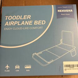 Toddler Airplane Bed, Portable Airplane Seat Extender for Kids, Toddler Airplane Travel Essentials, Foldable Toddler Travel Bed for Long Flight, Baby 